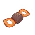 Petpurifiers Chompter Plush Chew Tugging Dog Toy; Orange & Brown - One Size PE471803